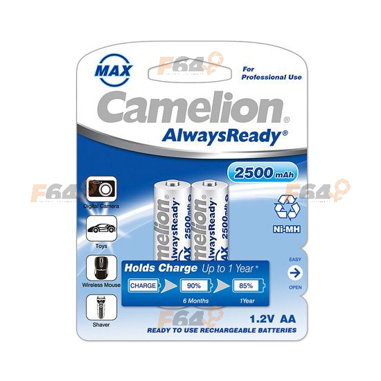 Camelion Always Ready NiMH 2500mAh - acumulatori R6 blister 2 - F64