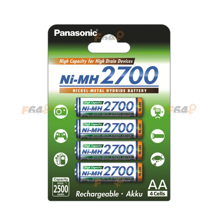 Panasonic - set 4 acumulatori R6 AA 2700mAh - F64